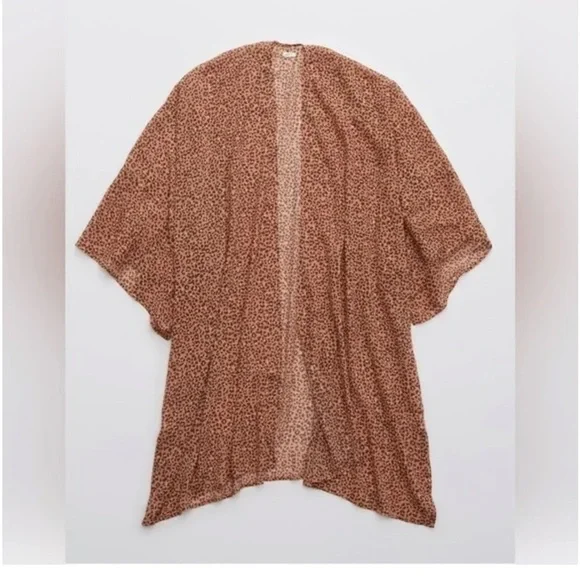 NWT Aerie Chiffon Cape in Raw Sienna - Picture 4 of 6